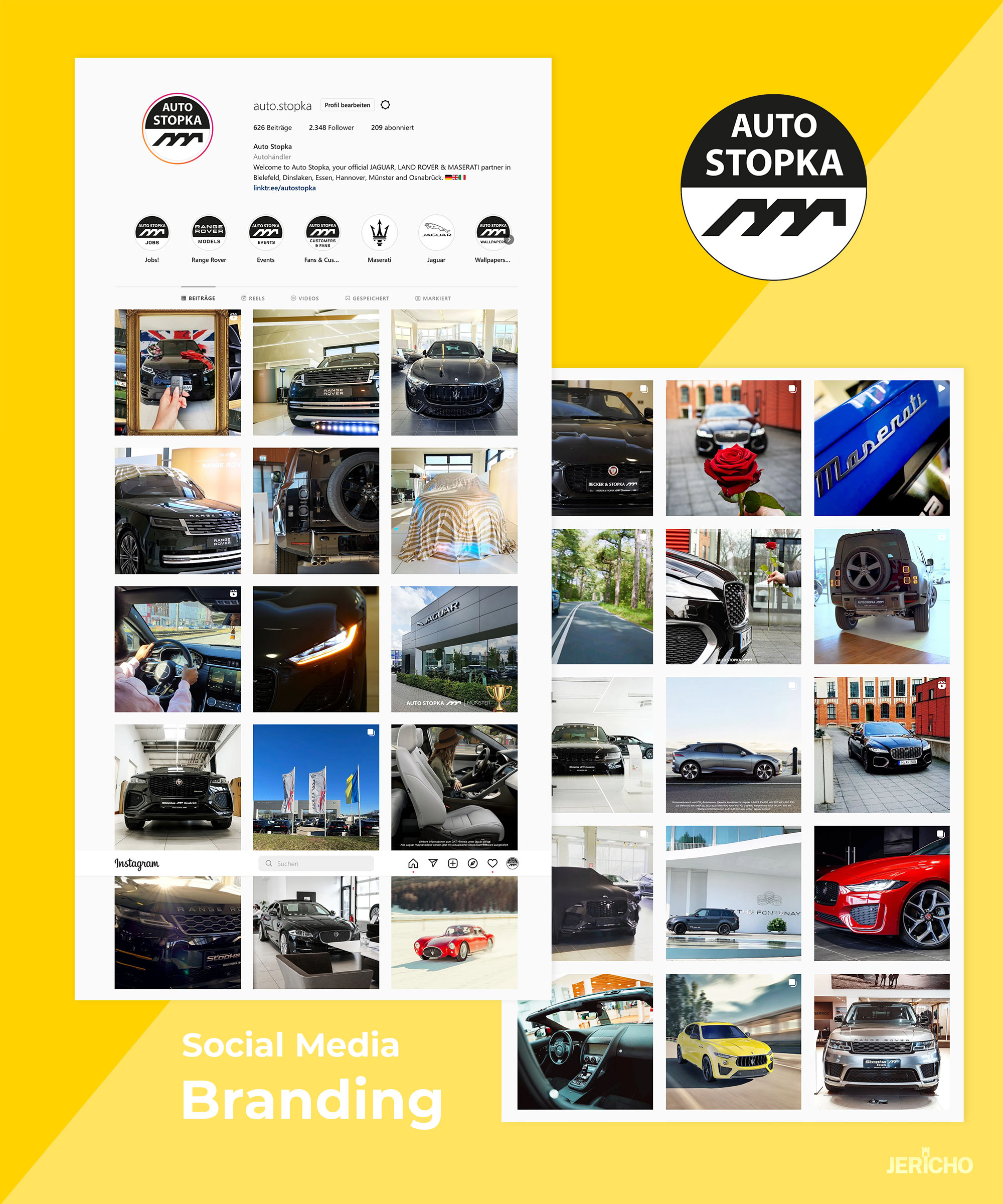 Social media branding for Auto Stopka – Instagram feed makeover