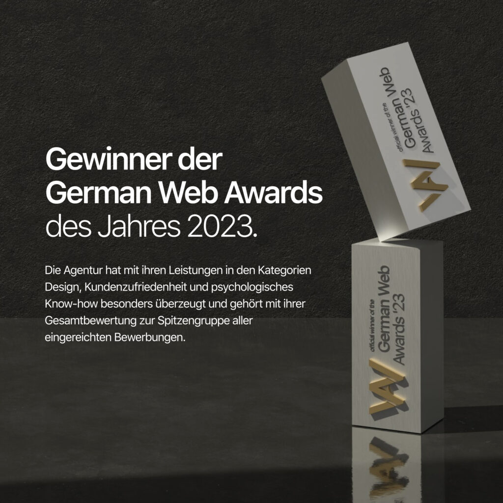 Gewinner der German Web Awards des Jahres 2023 – JERICHO Media