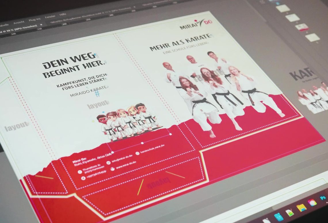 Print design for the Mirai Do karate school