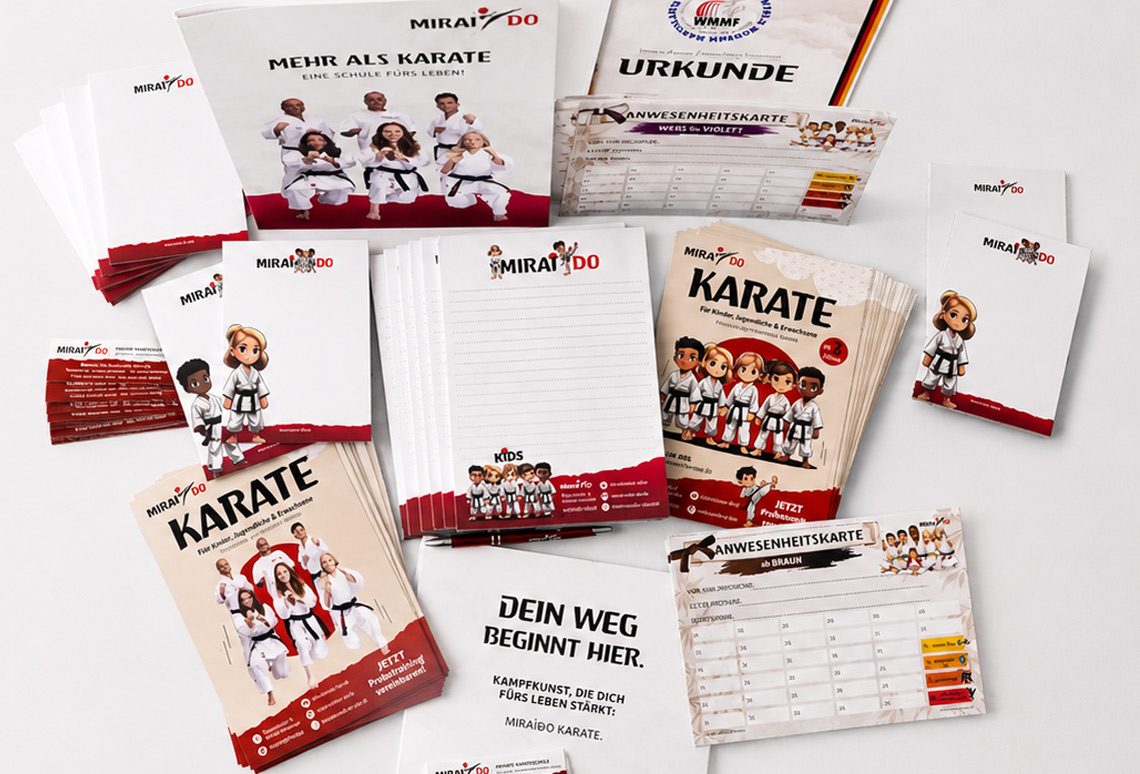 Print and branding materials for the Mirai Do karate school by JERICHO Media
